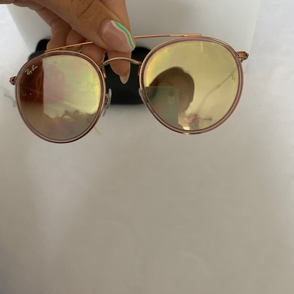 Custom Polarized Double Bridge Circle Ray Bans - image 2